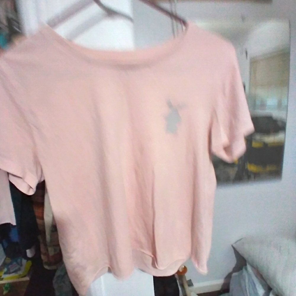 Be Aware Dutch Bros Crop Top Baby Pink M